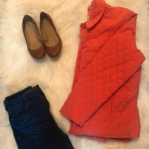 Vintage Coral LL Bean Quilted Stable Coat